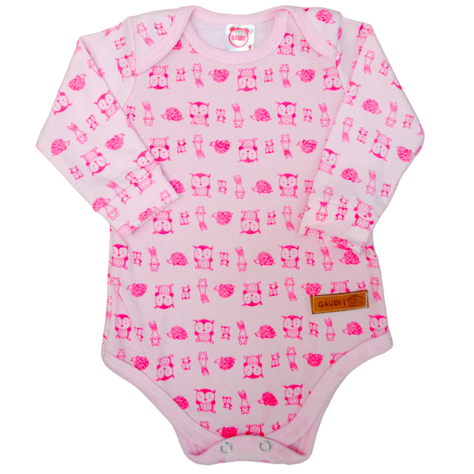 Body De Manga Larga Para Bebé - Algodón 95%, Diseño Envolvente, Con Gorro A Juego De Flores